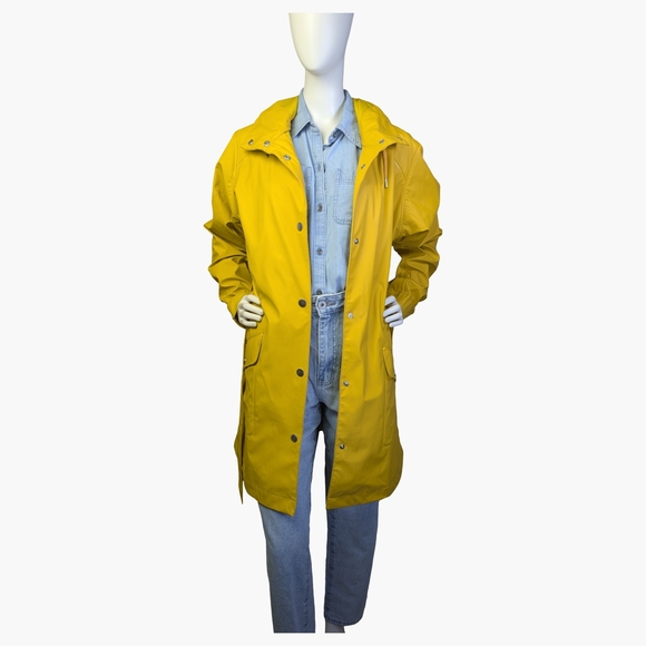 Helly Hansen Kirkwall Yellow Waterproof Hooded Rain Coat | Women’s Large - Picture 5 of 16